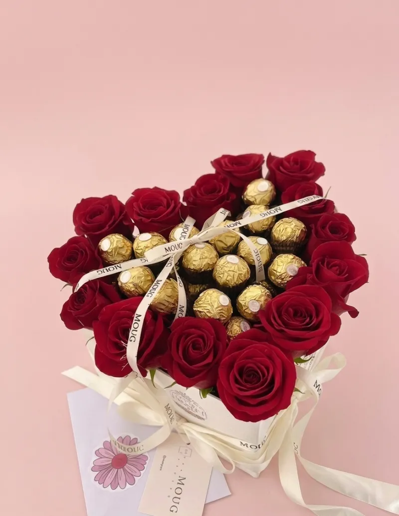 Corazón de rosas
