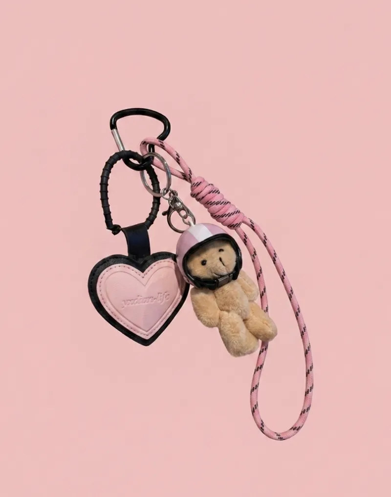 Llavero oso rosa