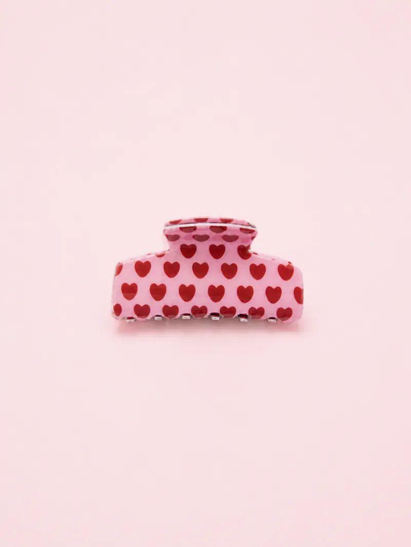 Gancho rosado de corazones